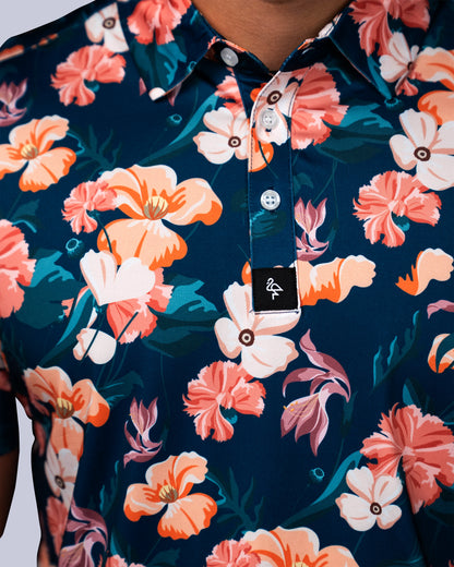 Flower Fade - Navy